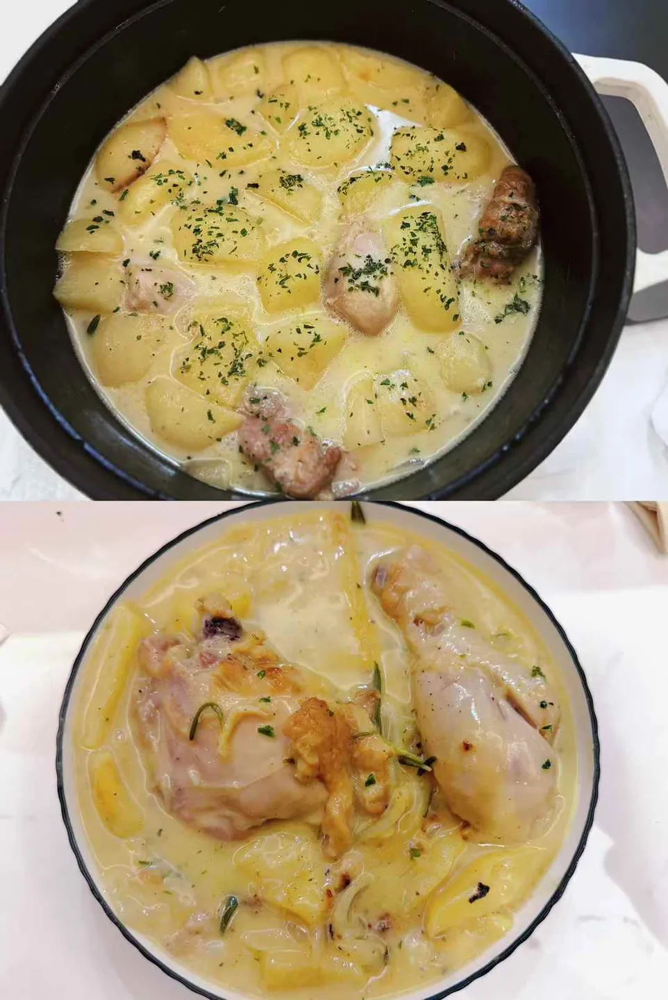 烹饪:奶油土豆炖鸡