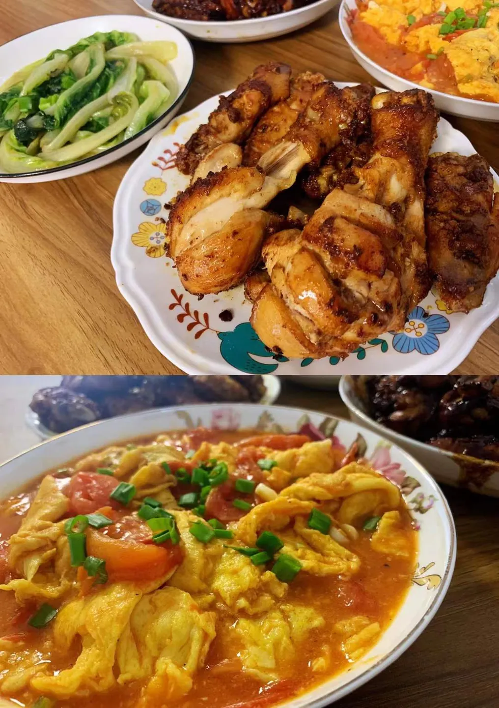 烹饪:煎鸡腿 西红柿炒鸡蛋