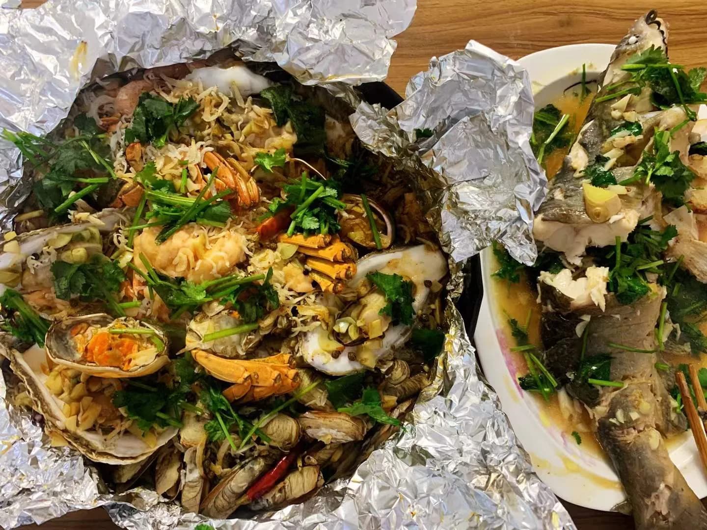 烹饪:锡纸海鲜大咖