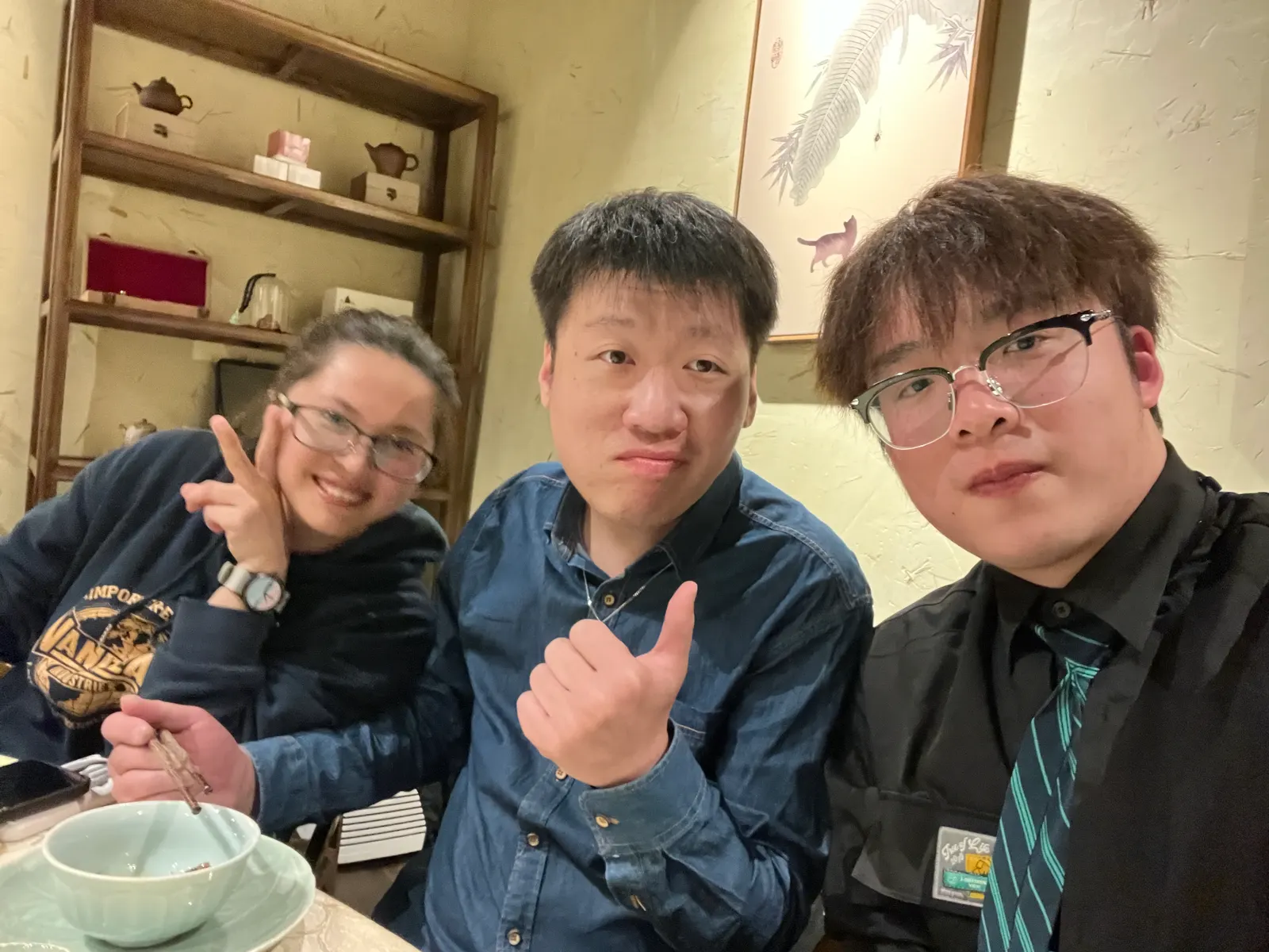 230216邀请中国指弹吉他天王陈彦宏及其夫人参加生日宴合影